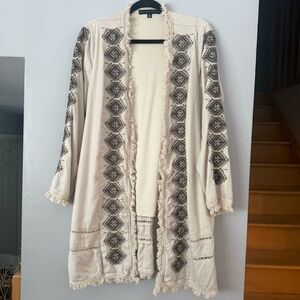 Torrid Insider Collection Cream and Black Knit Cardigan